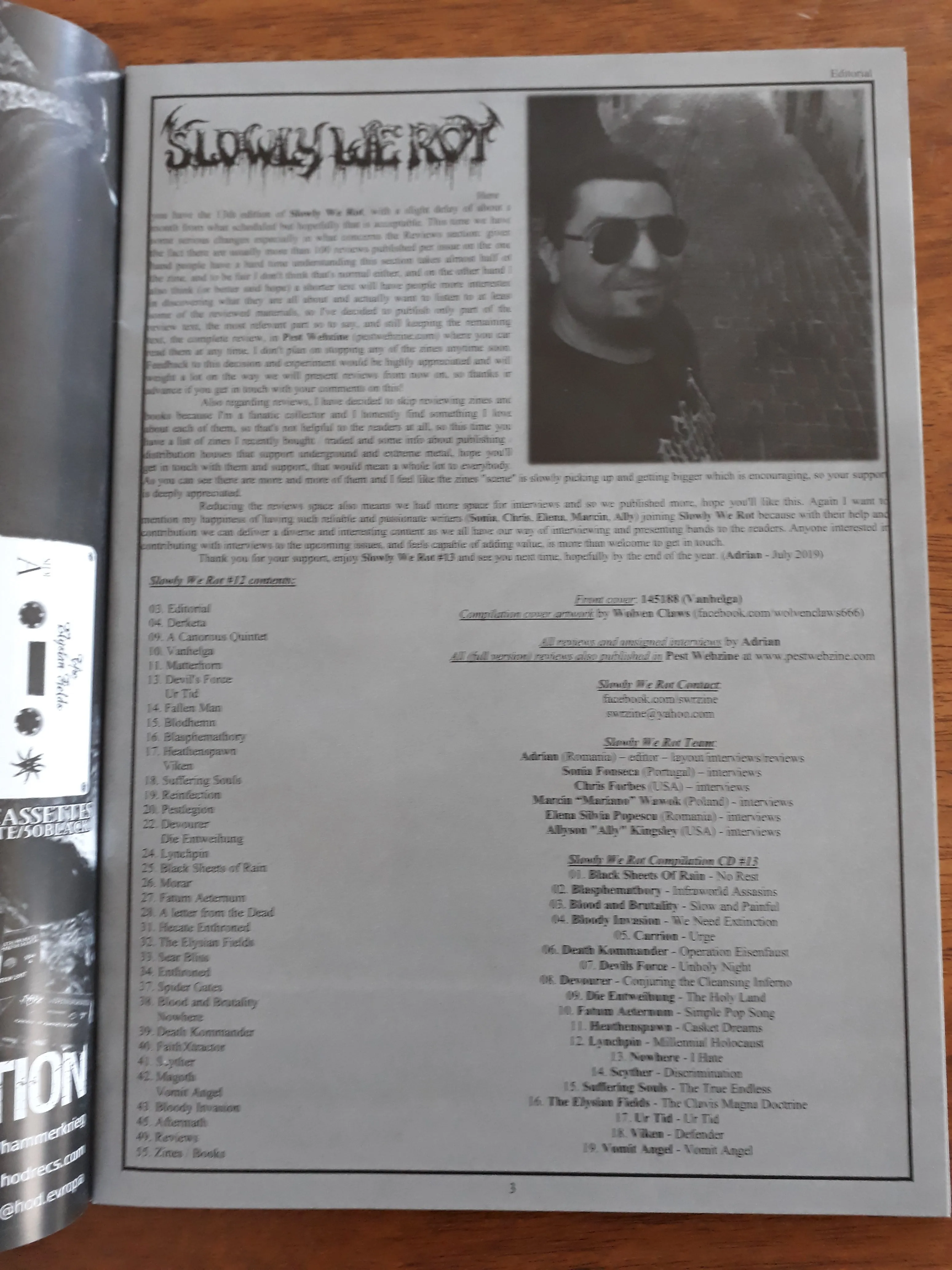 SLOWLY WE ROT Zine #13   CD