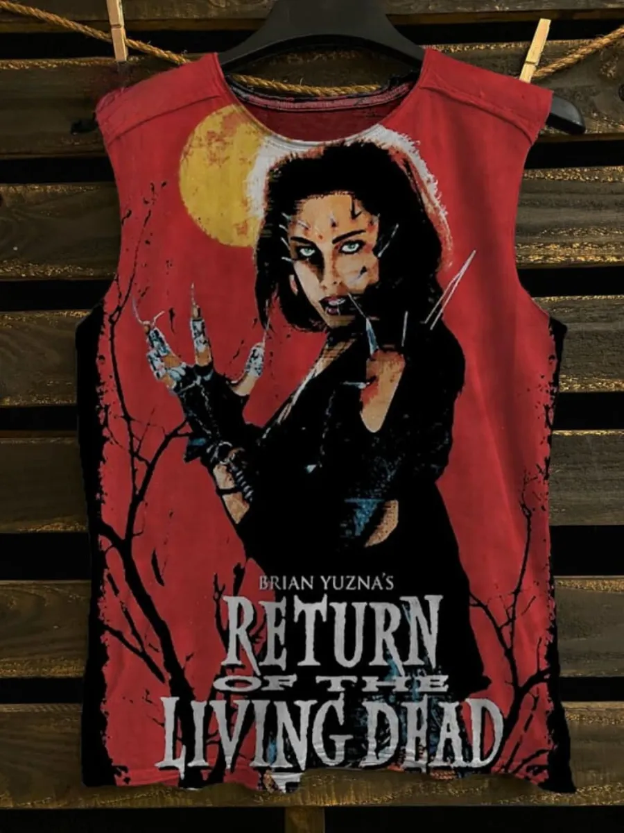 Unisex Horror Print 100% Cotton Tank Top